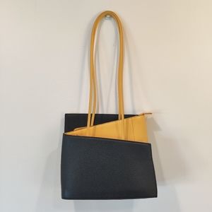 Cleo & Patek Zig Zag Design Bouquet Leather Shoulder Bag